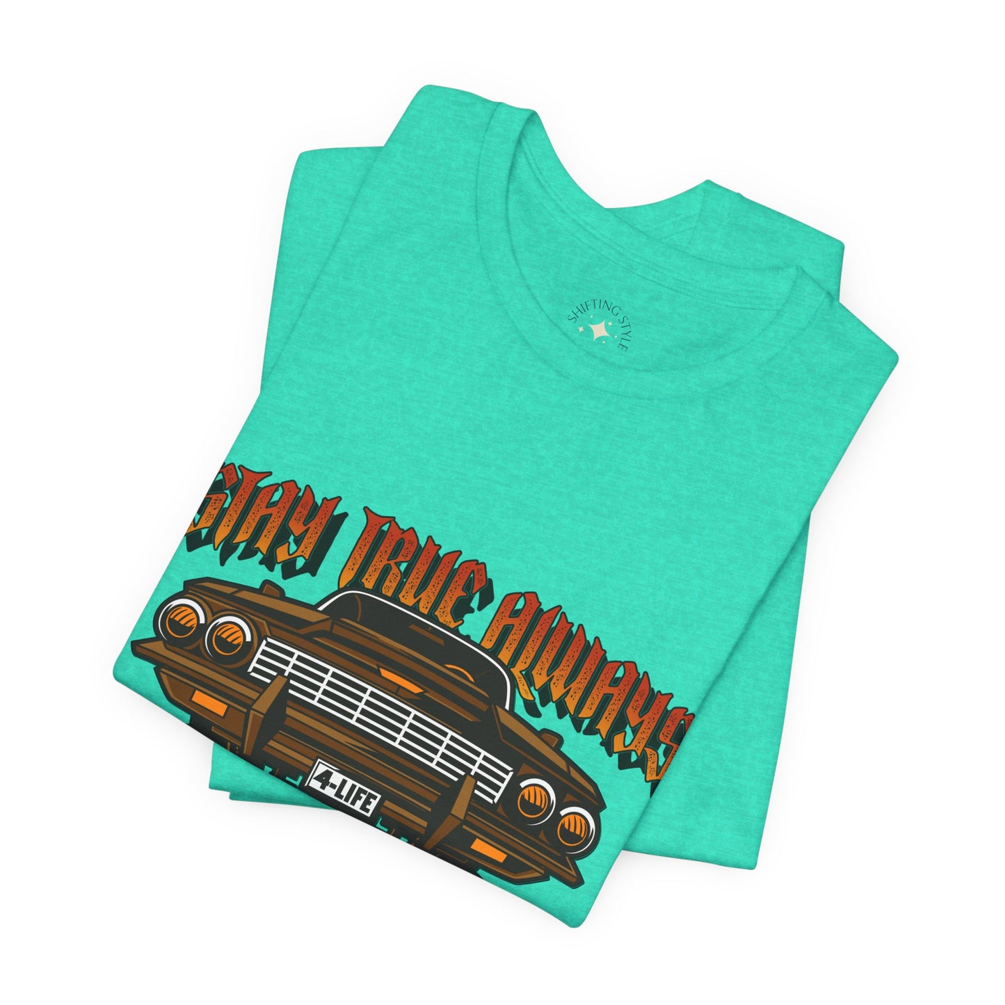 Stay True Unisex Jersey Tee - Vintage Car Design | Casual Style