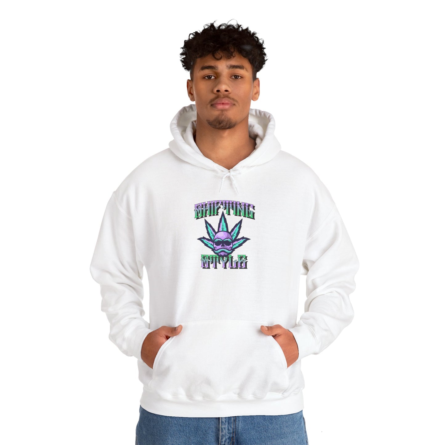 Chill Vibes Unisex Heavy Blend™ Hooded Sweatshirt - Colorful Cannabis Design