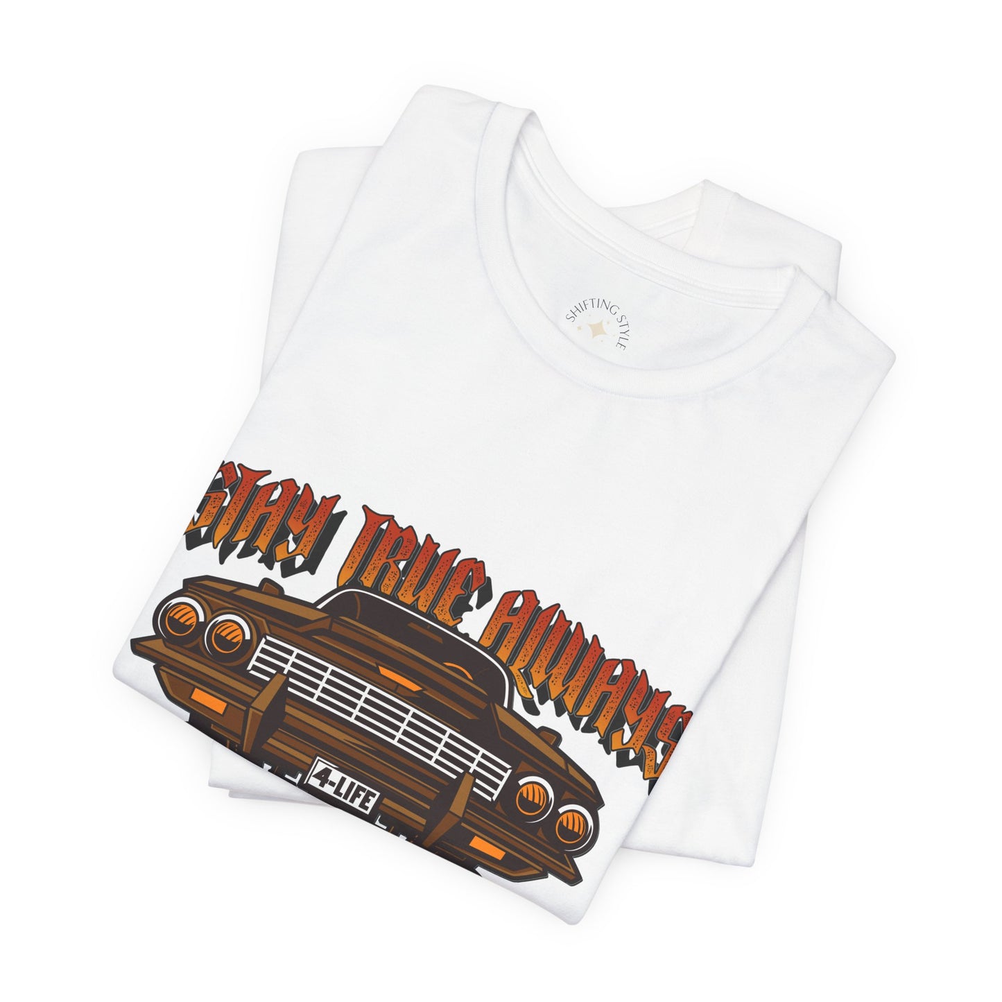 Stay True Unisex Jersey Tee - Vintage Car Design | Casual Style