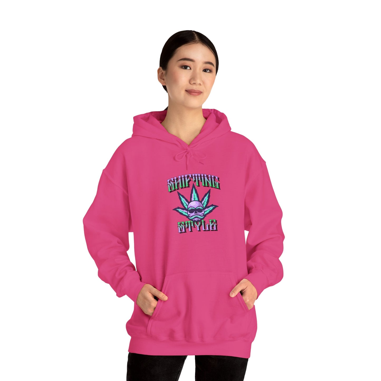 Chill Vibes Unisex Heavy Blend™ Hooded Sweatshirt - Colorful Cannabis Design